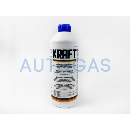 Антифриз синий концентрат 1,5 л "KRAFT" G11 - фото 1 Антифриз синий концентрат 1,5 л "KRAFT" G11 - фото 1