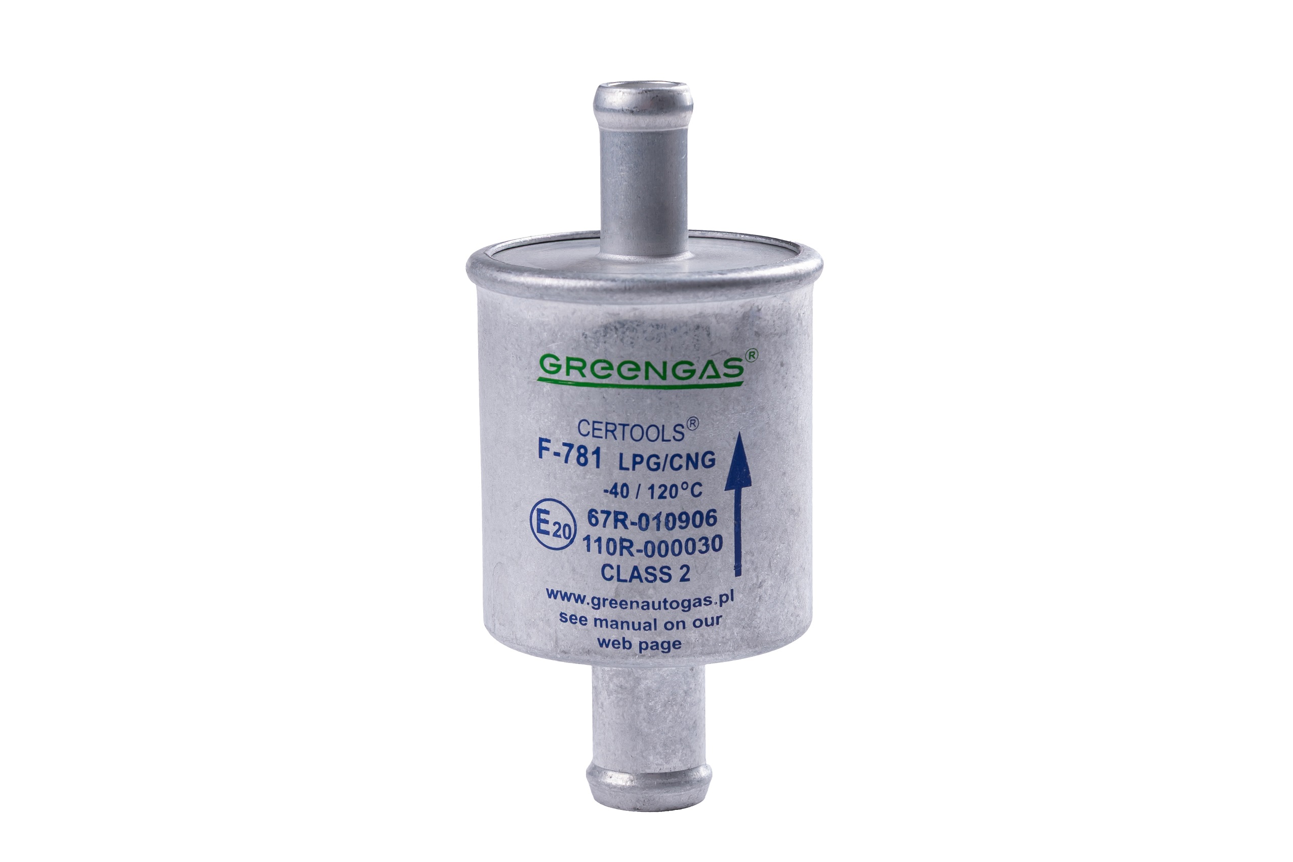 картинка Фильтр паровой фазы газа 16/12 с булпреновым фильтроэлементом F781, GREENGAS в интернет-магазине AutogasMarket