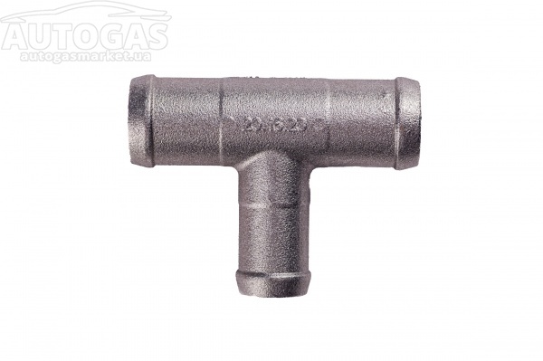 картинка Тройник тосольный D20xD16xD20 (алюм.+цинк), Gomet в интернет-магазине AutogasMarket