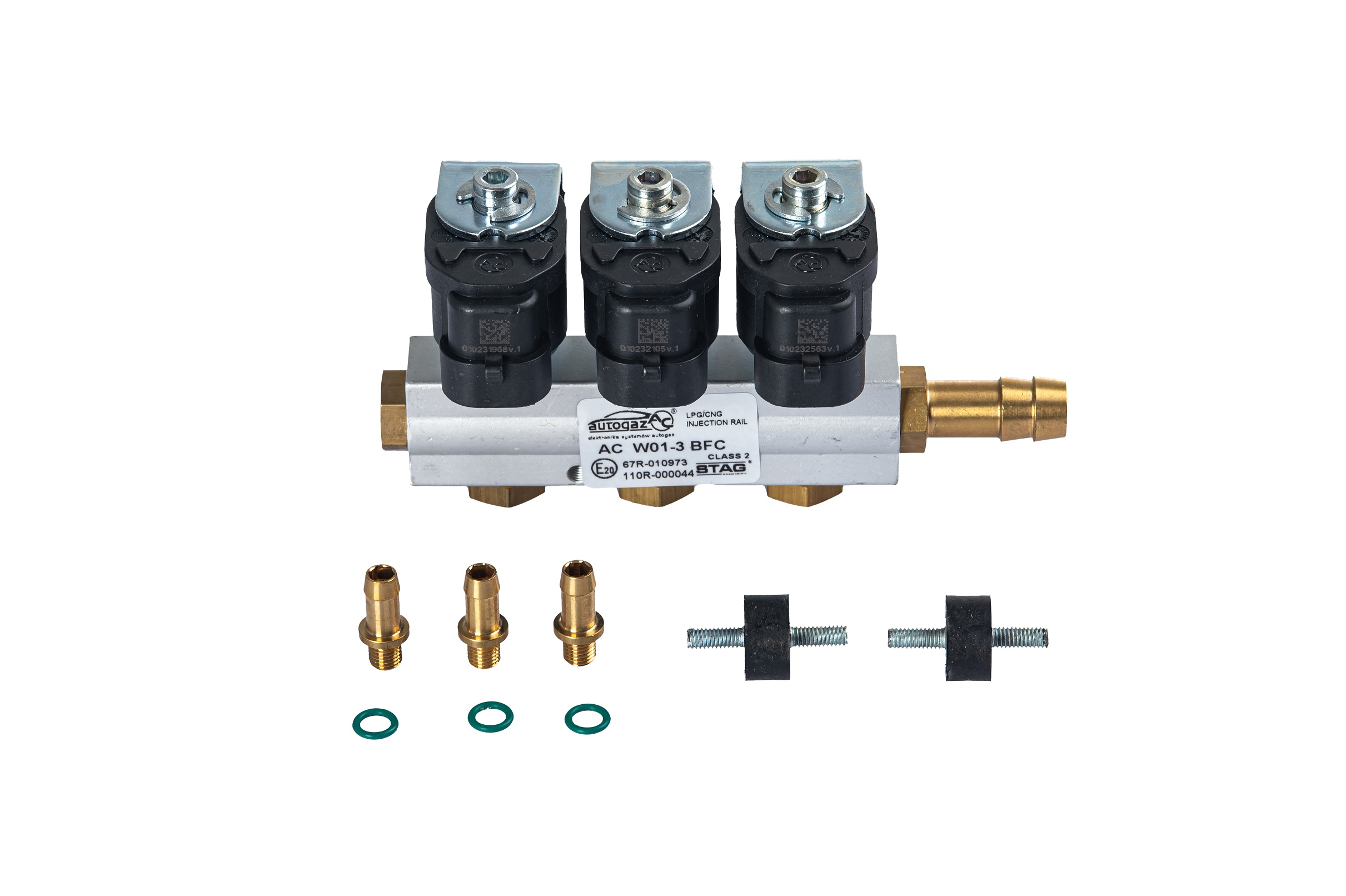 картинка Форсунки STAG W01 BFC 3 цил., с жиклерами D 1.5 мм в интернет-магазине AutogasMarket
