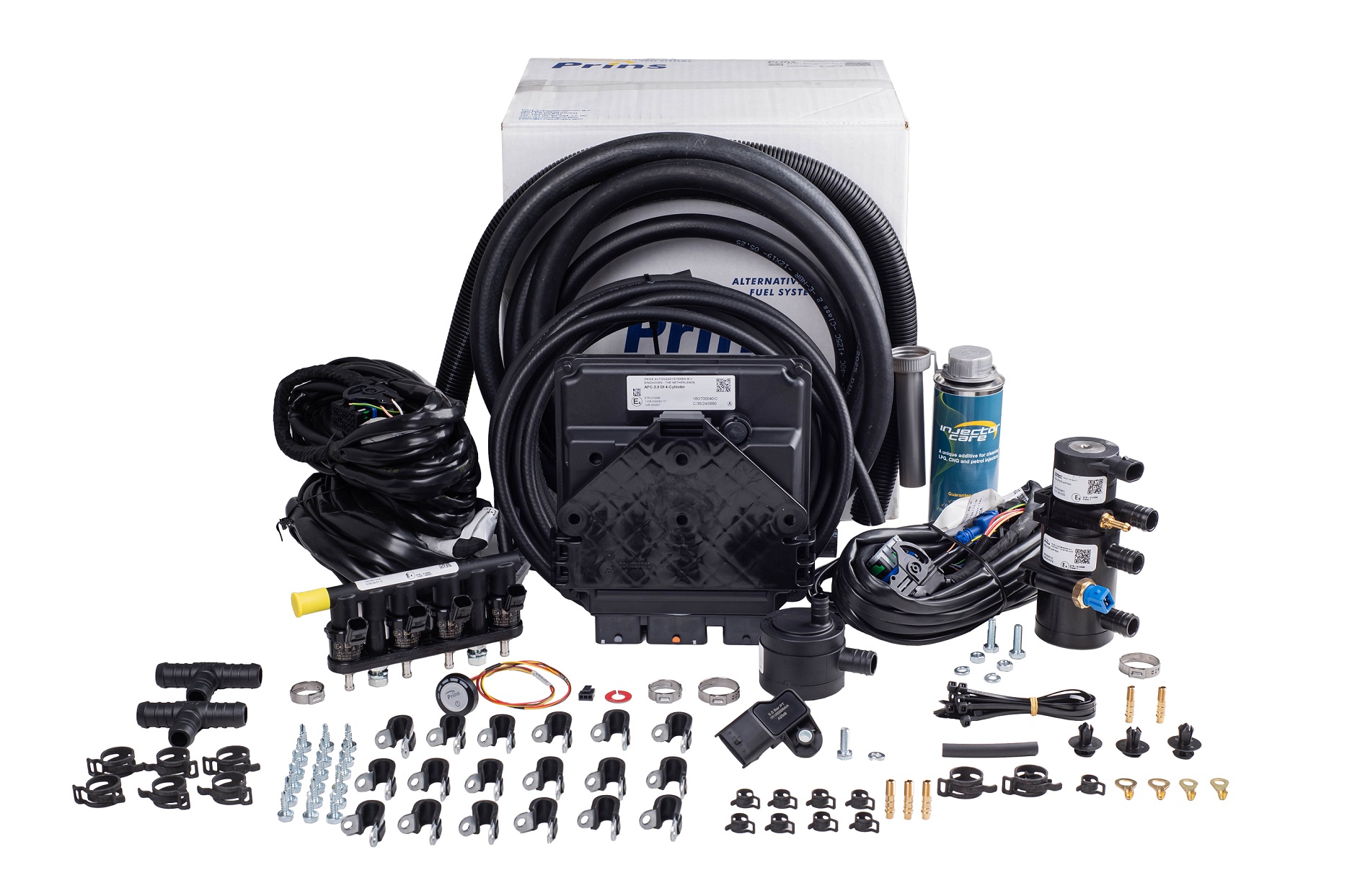 картинка Комплект Prins VSI-3 DI-MPI c редуктором eVP-500 (пропан-бутан, прямой впрыск) 4 цил. универсальный Type H, с форсунками Keihin KN9 73 сс в интернет-магазине AutogasMarket
