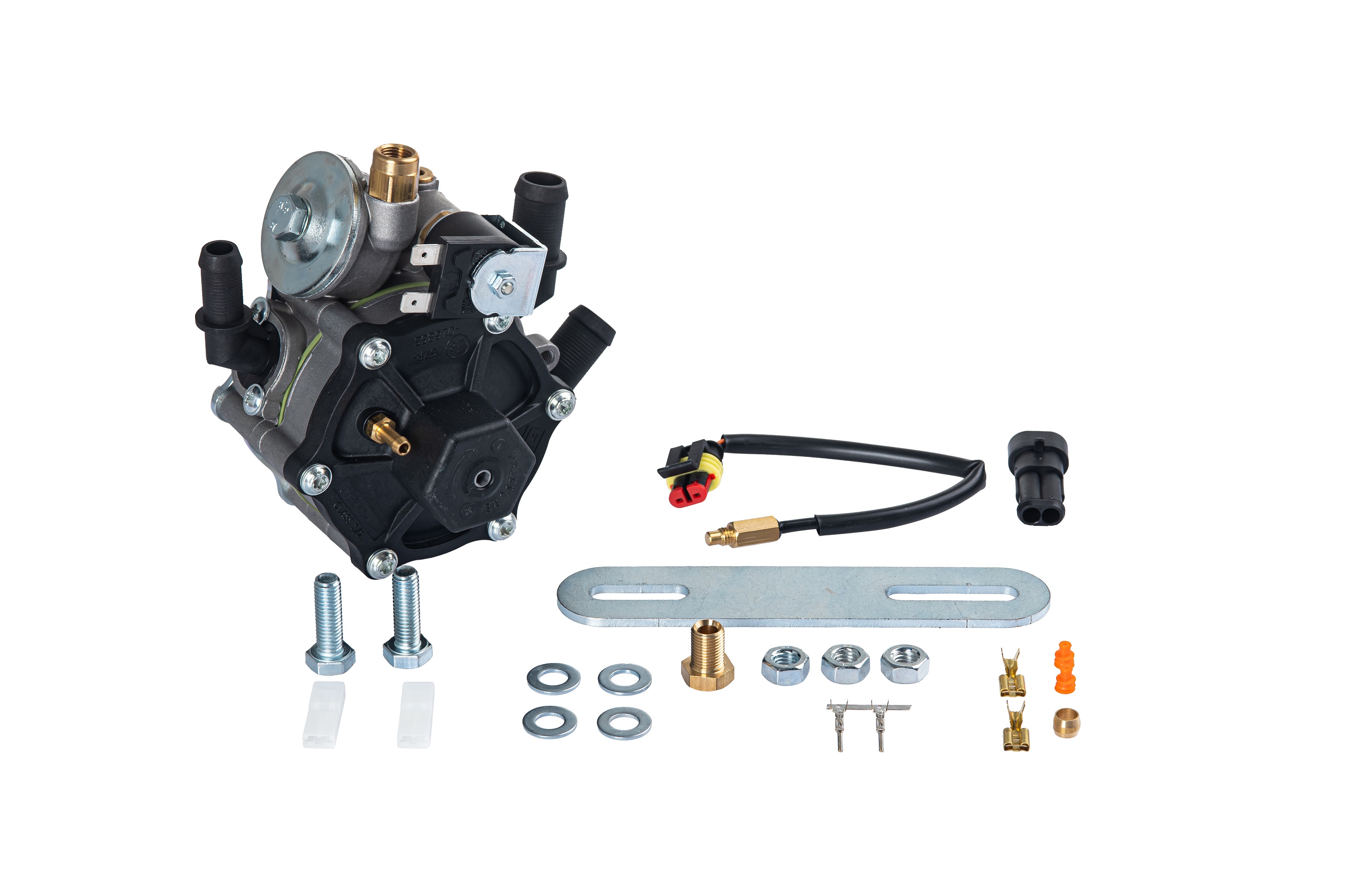 картинка Миникомплект STAG 4 GoFast, редуктор STAG R02 EL, форсунки W01, фильтр STAG GF01 в интернет-магазине AutogasMarket