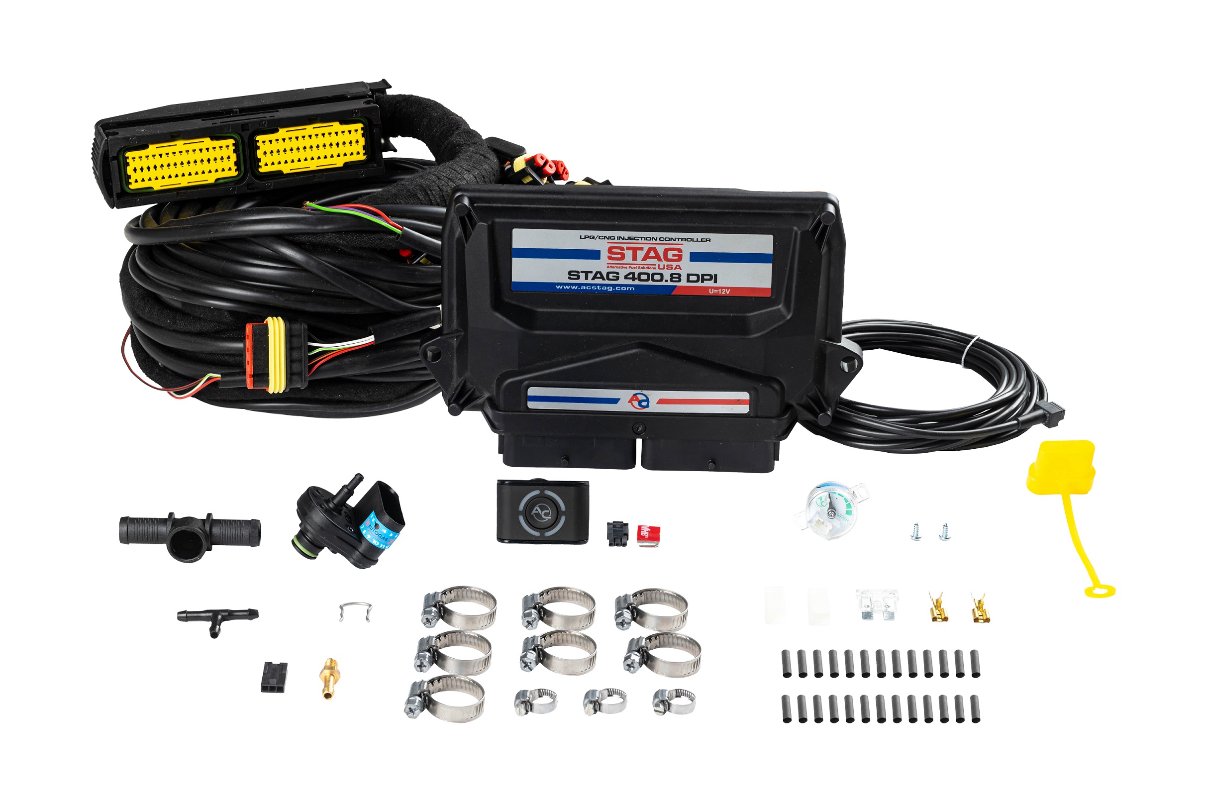 картинка Электроника  STAG-400 DPI 8 цил., версія А2, разъем типа Valtek, без датчика темп. ред., LED - 400 (EcoTec3) в интернет-магазине AutogasMarket