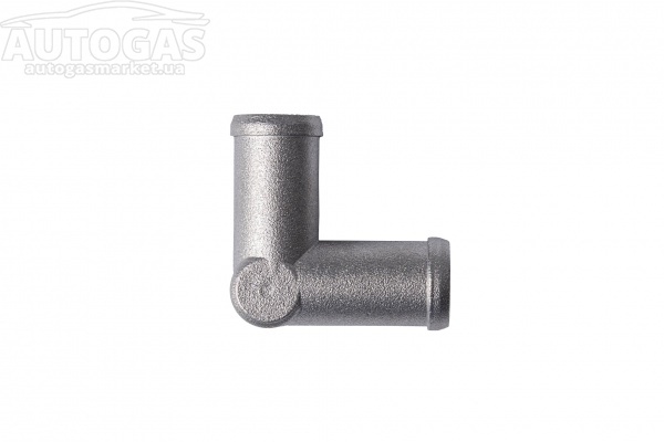 картинка Переходник тосольный D16xD16 угловой (алюм.+цинк), Gomet в интернет-магазине AutogasMarket