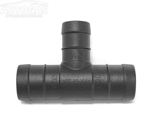 картинка Тройник тосольный D20хD16хD20 (пластик), Prins в интернет-магазине AutogasMarket