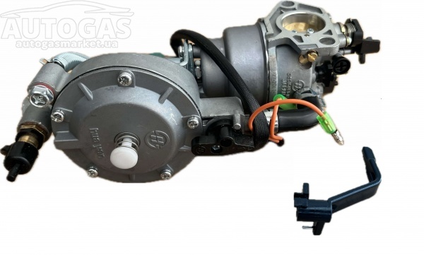 картинка Карбюратор газ-бензин (177F/188F/190F/192F 27mm) с ЭМК для бензинового генератора 5-7 кВт (механизм рычажный) в интернет-магазине AutogasMarket