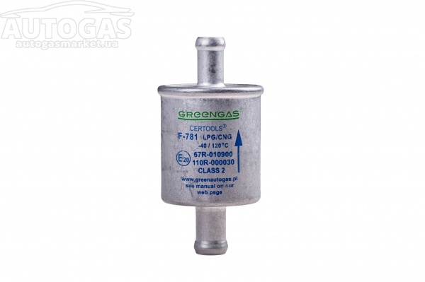 картинка Фильтр паровой фазы газа 14/12 с булпреновым фильтроэлементом F-781, GREENGAS в интернет-магазине AutogasMarket