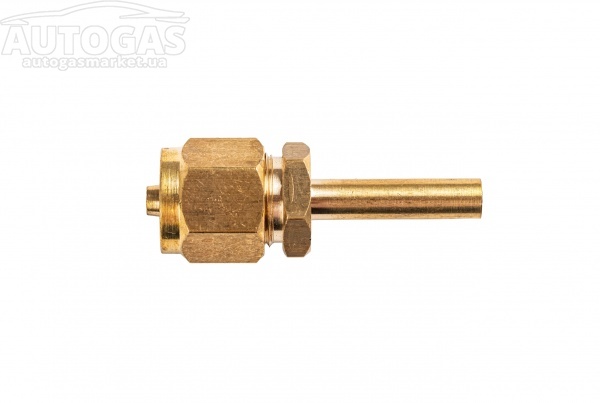 картинка Переходник соединительный прямой+гайка+ниппель разрезной для термопластиковой трубки D6, (Тип Faro) в интернет-магазине AutogasMarket