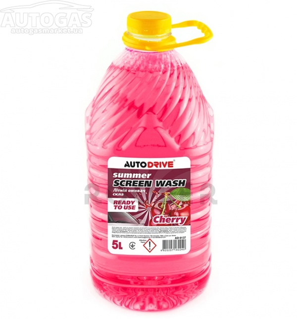 картинка Омыватель стекла (лето) "AUTO DRIVE" 5 л. (CHERRY) в интернет-магазине AutogasMarket