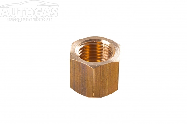 картинка Гайка D 8 G 1/4" , (латунь) накидная для медной трубки, Tomasetto в интернет-магазине AutogasMarket