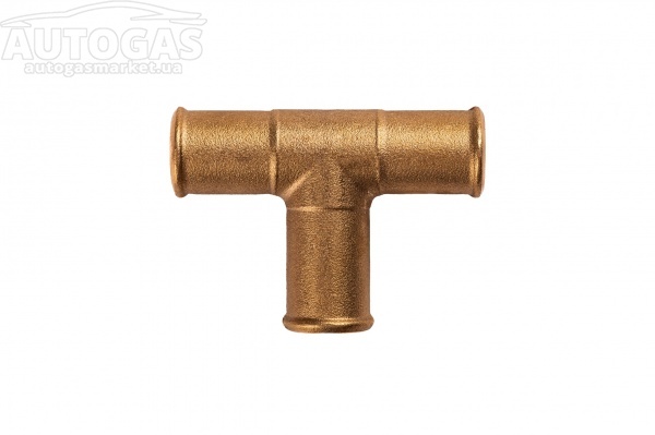 картинка Тройник тосольный D16xD16xD16 (латунь), Gomet в интернет-магазине AutogasMarket
