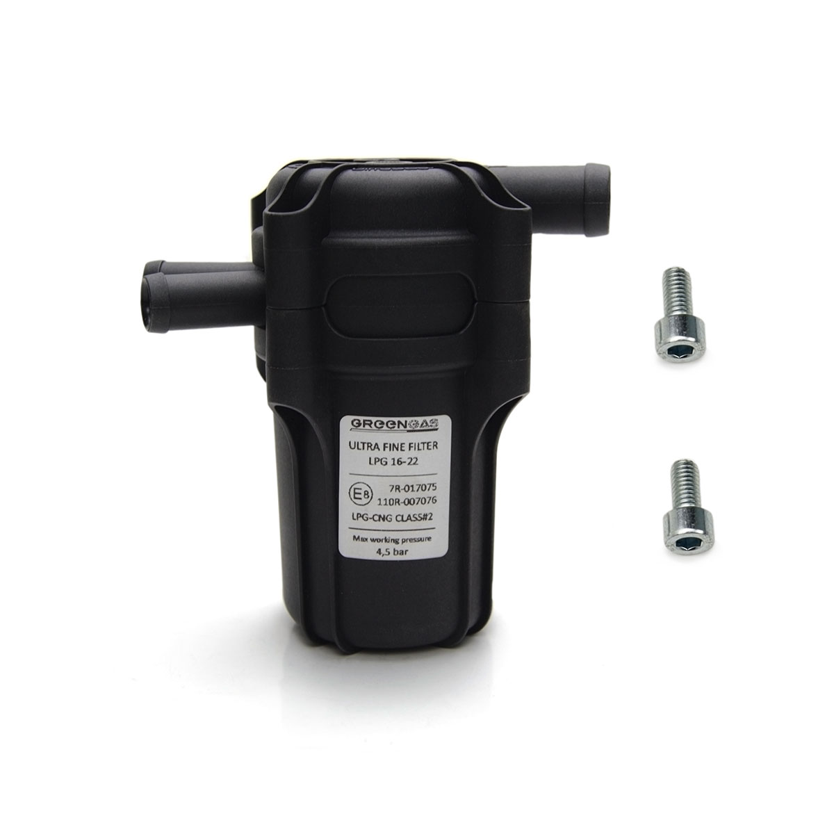 картинка Фильтр паровой фазы газа 16/2х12 с отстойником, коалесцентный, с полиэстеровым сменным фильтроэлементом, GREENGAS в интернет-магазине AutogasMarket