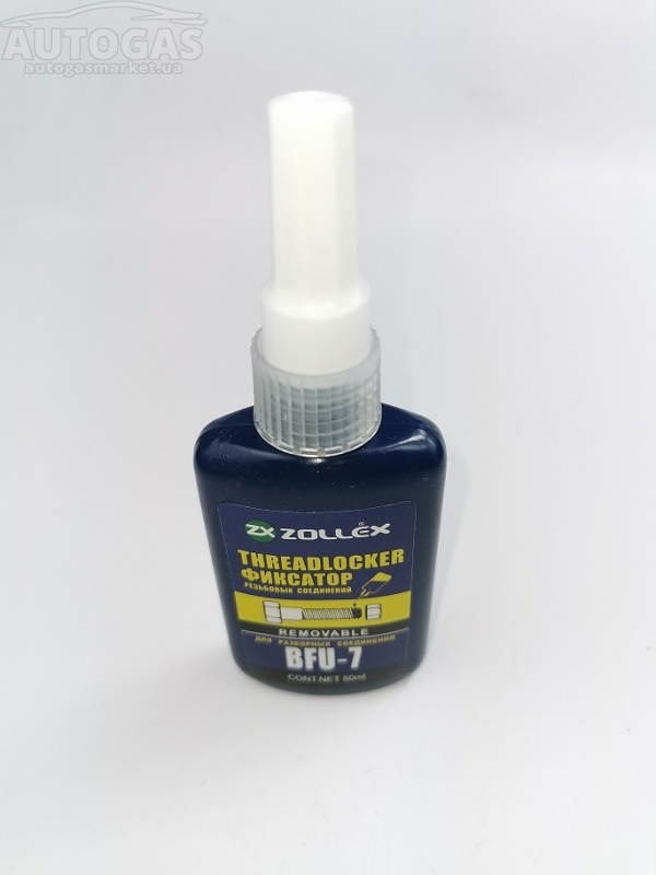 картинка Фиксатор резьбы Zollex синий (средней прочности) 50 мл в интернет-магазине AutogasMarket
