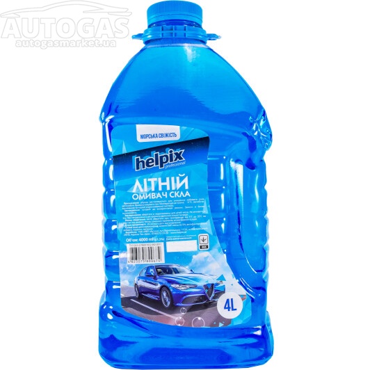 картинка Омыватель стекол летний HELPIX (МОРСКАЯ СВЕЖЕСТЬ) 4 л. в интернет-магазине AutogasMarket