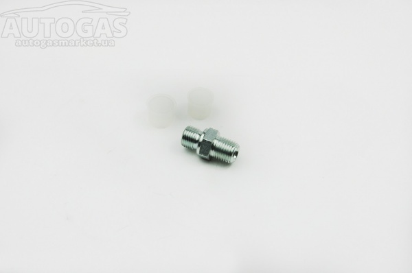 картинка Переходник (сталь) с конусной резъбой NPT 1/4" под трубку D8 G 1/4" в интернет-магазине AutogasMarket