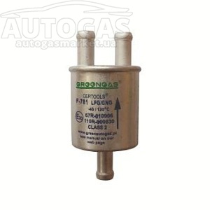 картинка Фильтр паровой фазы газа 12/2x12 с бумажным фильтроэлементом F781-C, GREENGAS в интернет-магазине AutogasMarket
