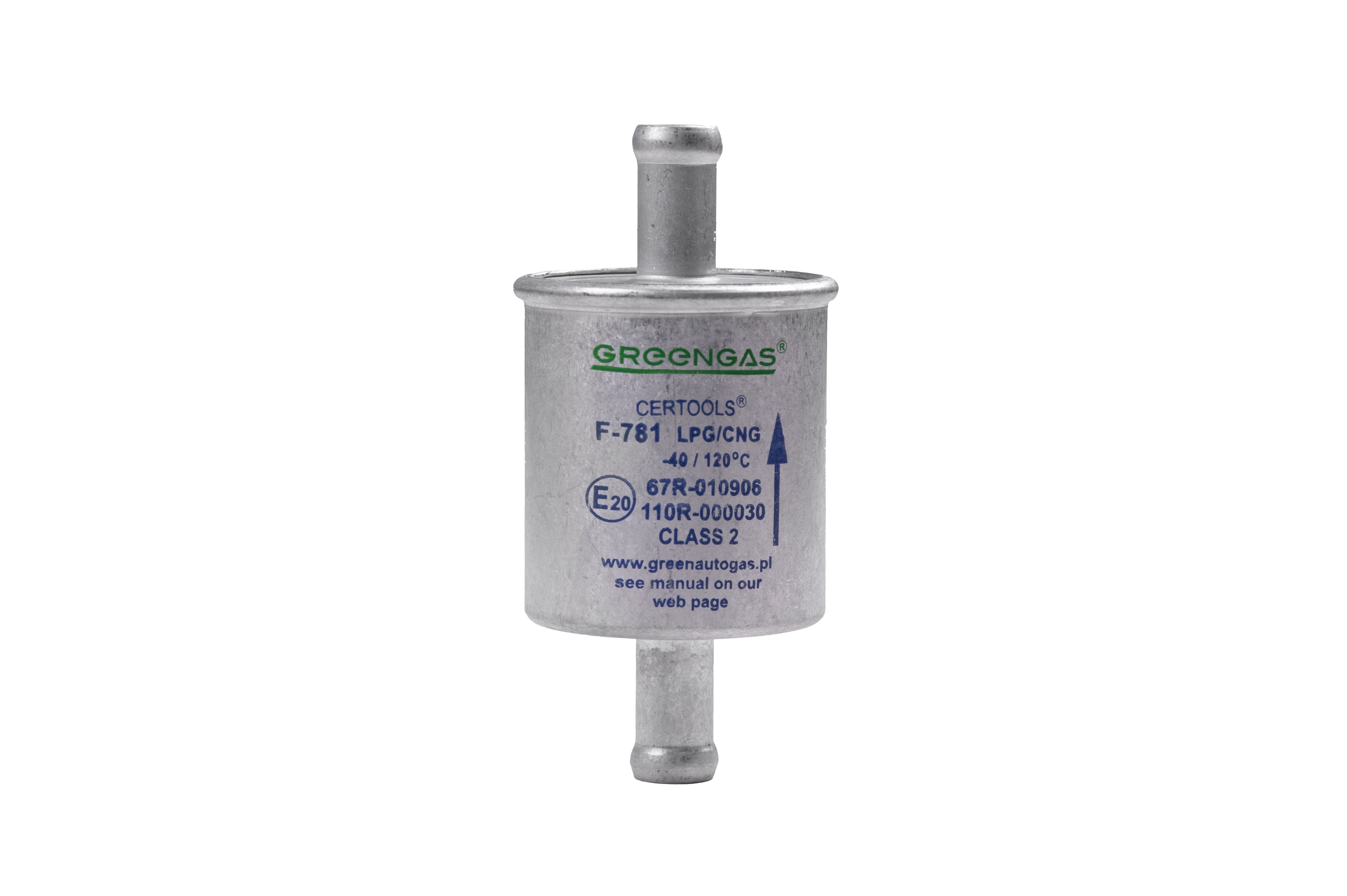 картинка Фильтр паровой фазы газа 12/12 с бумажным фильтроэлементом F781-C, GREENGAS в интернет-магазине AutogasMarket