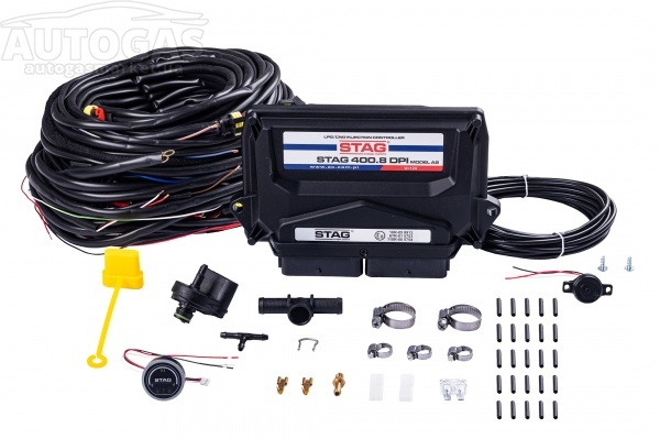 картинка Электроника  STAG-400 DPI 8 цил., версия А2, разъем типа Valtek, без датчика темп. ред., LED - 600 (ЕсоТес3, серия B0) в интернет-магазине AutogasMarket