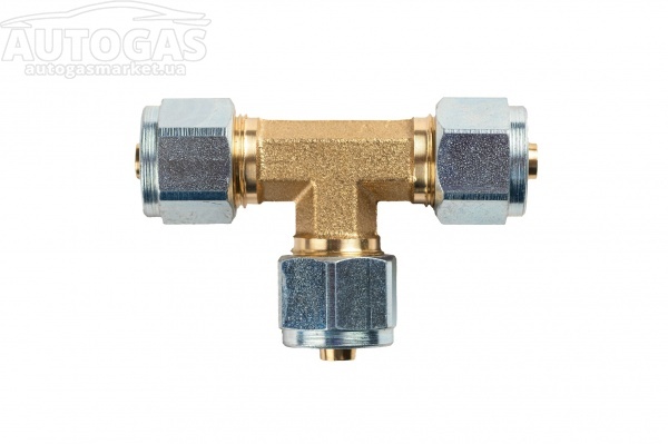 картинка Тройник соединительный Т-образный D8xD8xD8 mm, для термопласт.трубки, Gomet в интернет-магазине AutogasMarket