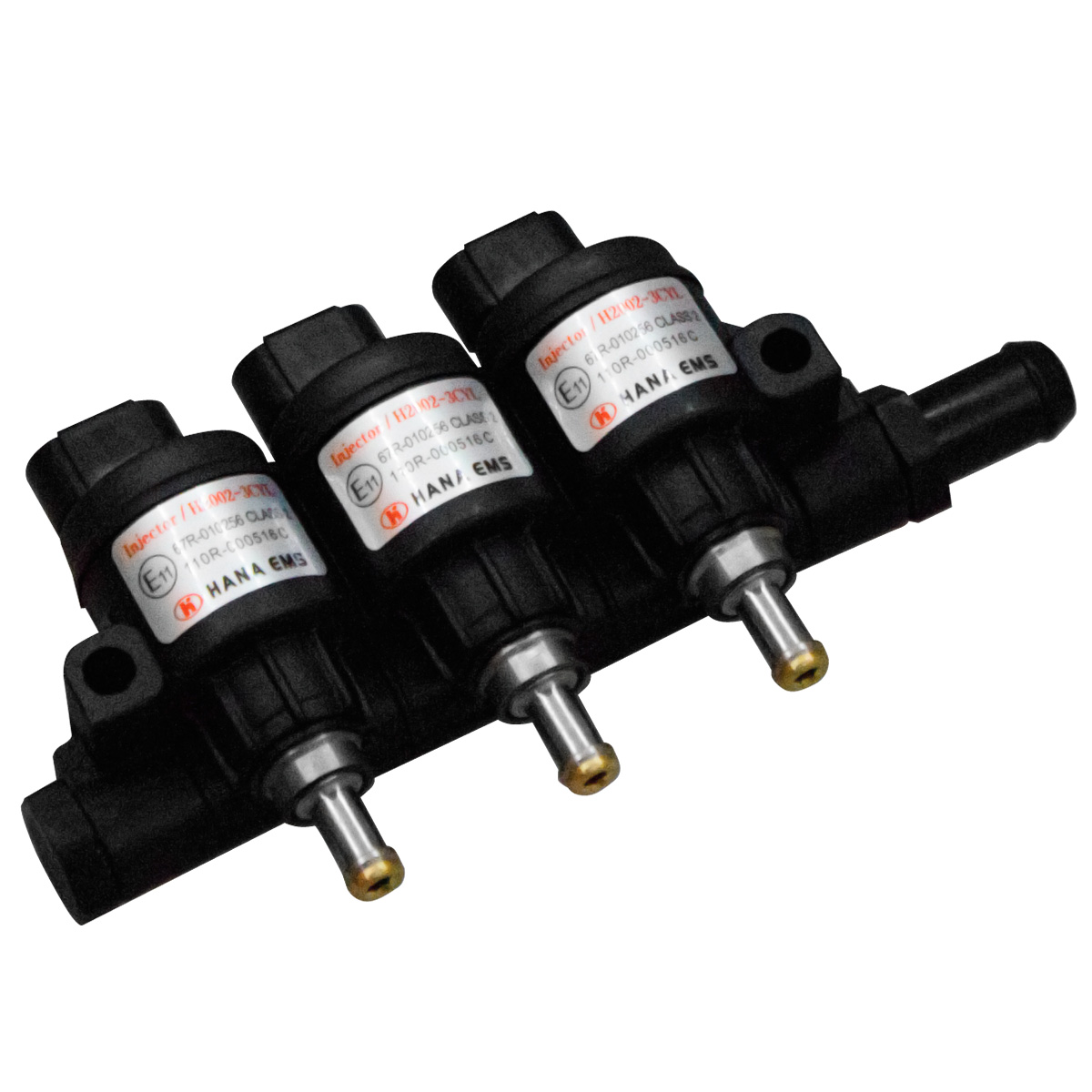 картинка Форсунка Hana 2002 Rail, Type B, 3 цил (красные, 78-116 Нр), разъем тип Valtek в интернет-магазине AutogasMarket