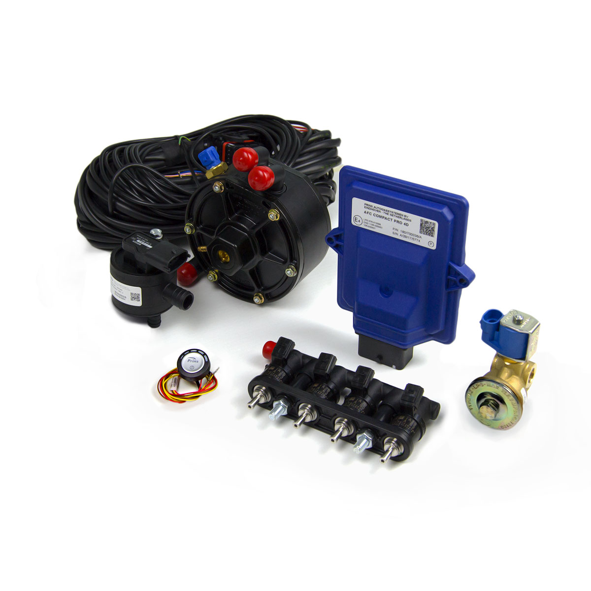 картинка Комплект  4ц. Prins VSI-2.0 (пропан-бутан) 164-212 л. с. (120-156 кВт) рукава, трубка XD-4 в интернет-магазине AutogasMarket