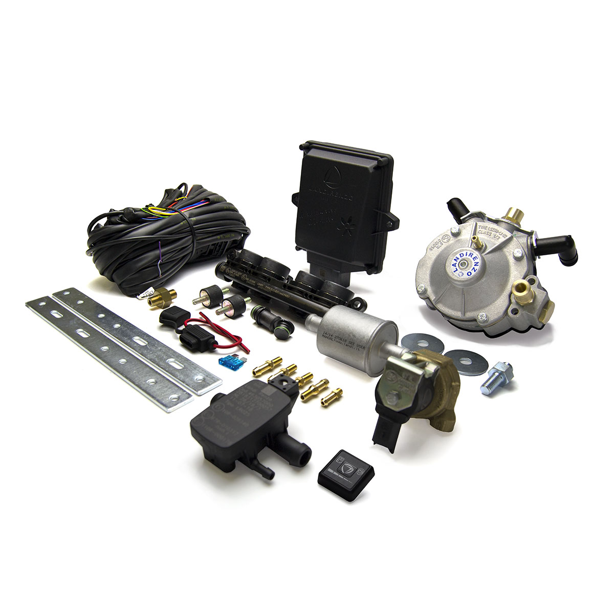 картинка Комплект  Landi Renzo 4ц.  пропан-бутан Omegas EVO 13 OBD, до 215 л.с. (160 кВт), ред. LI10, ф. F-781, форсунки AEB без жиклеров в интернет-магазине AutogasMarket