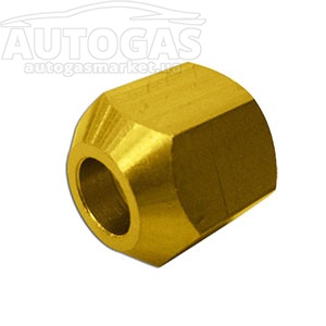 картинка Гайка D 8 G 1/4" , (латунь) накидная для медной трубки, Tomasetto в интернет-магазине AutogasMarket