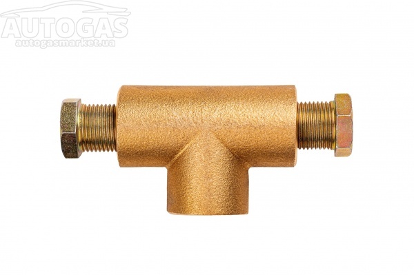 картинка Тройник соединительный Т-образный D6 (M12x1) - манометр (1/4G) - D6 (M12x1) (метан) Gomet в интернет-магазине AutogasMarket