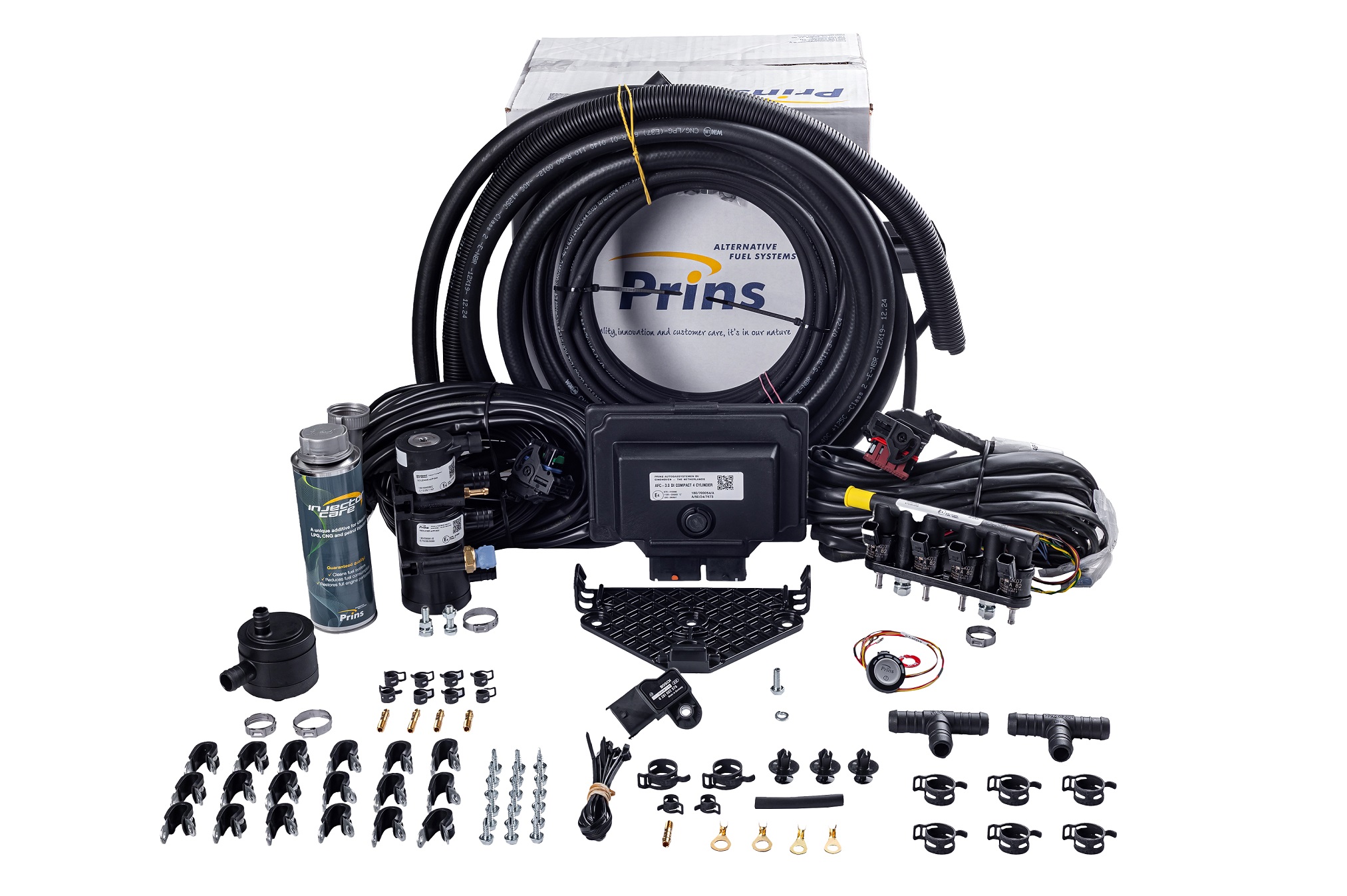 картинка Комплект  Prins VSI-3 DI COMPACT c редуктором eVP-500 (пропан-бутан, прямой впрыск) 4 цил. универсальный Type E, с форсунками Keihin KN9 82 сс  в интернет-магазине AutogasMarket