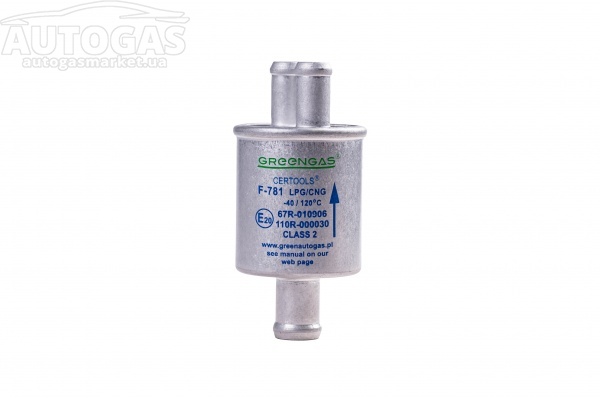 картинка Фильтр паровой фазы газа 16/2х12 с бумажным фильтроэлементом F781-C, GreenGas в интернет-магазине AutogasMarket