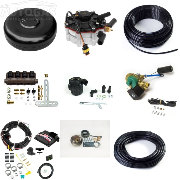картинка Комплект 4ц. STAG- 4 QBOX PLUS, ред.STAG R01 150 л.с. (110 кВт), форс.STAG W02 BFC, ф.12/12, мульт.220-30 с катушкой, тор.220x630+ВЗУ в интернет-магазине AutogasMarket