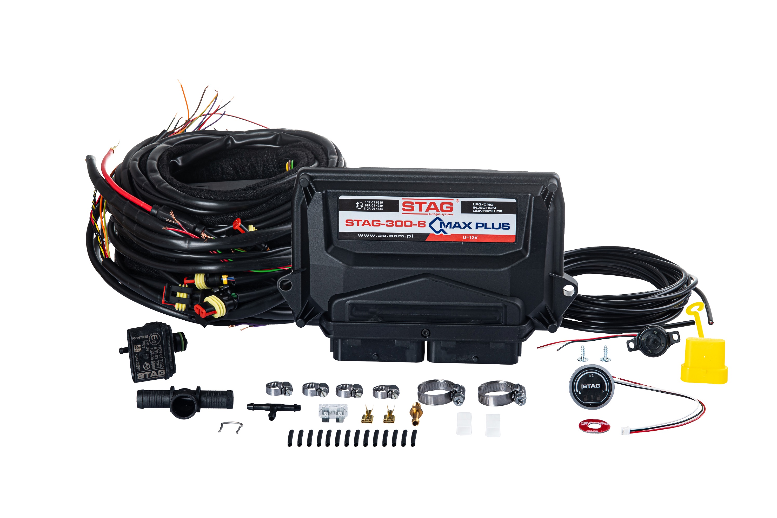 картинка Электроника  STAG-300 QMAX PLUS, 6 цил., разъем тип Valtek, без датчика темп. ред., LED-600 в интернет-магазине AutogasMarket