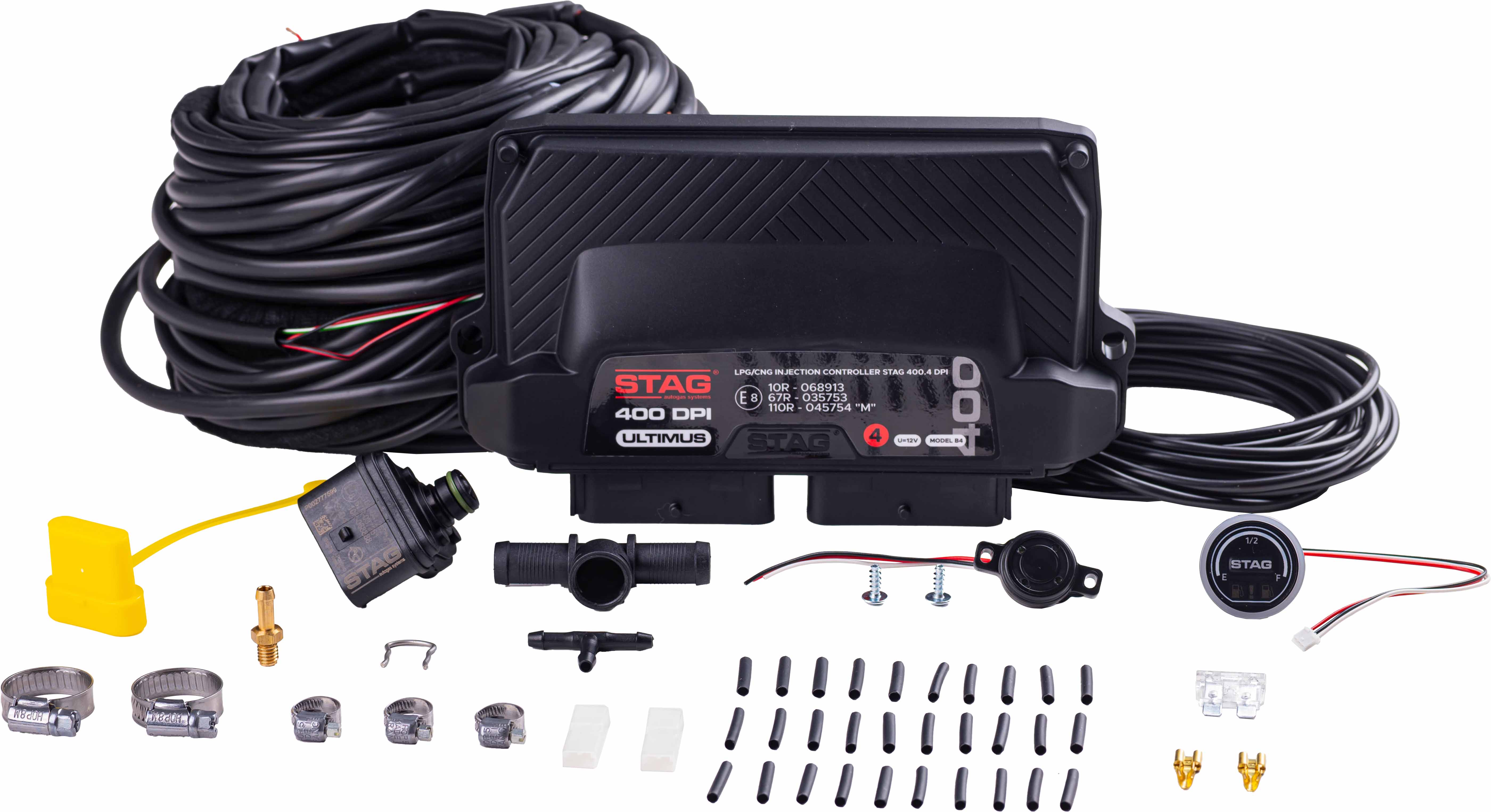 картинка Электроника  STAG-400 DPI 4 цил., версия B4 Ultimus, разъемы типа Valtek, без датчика темп. ред., LED-600 в интернет-магазине AutogasMarket