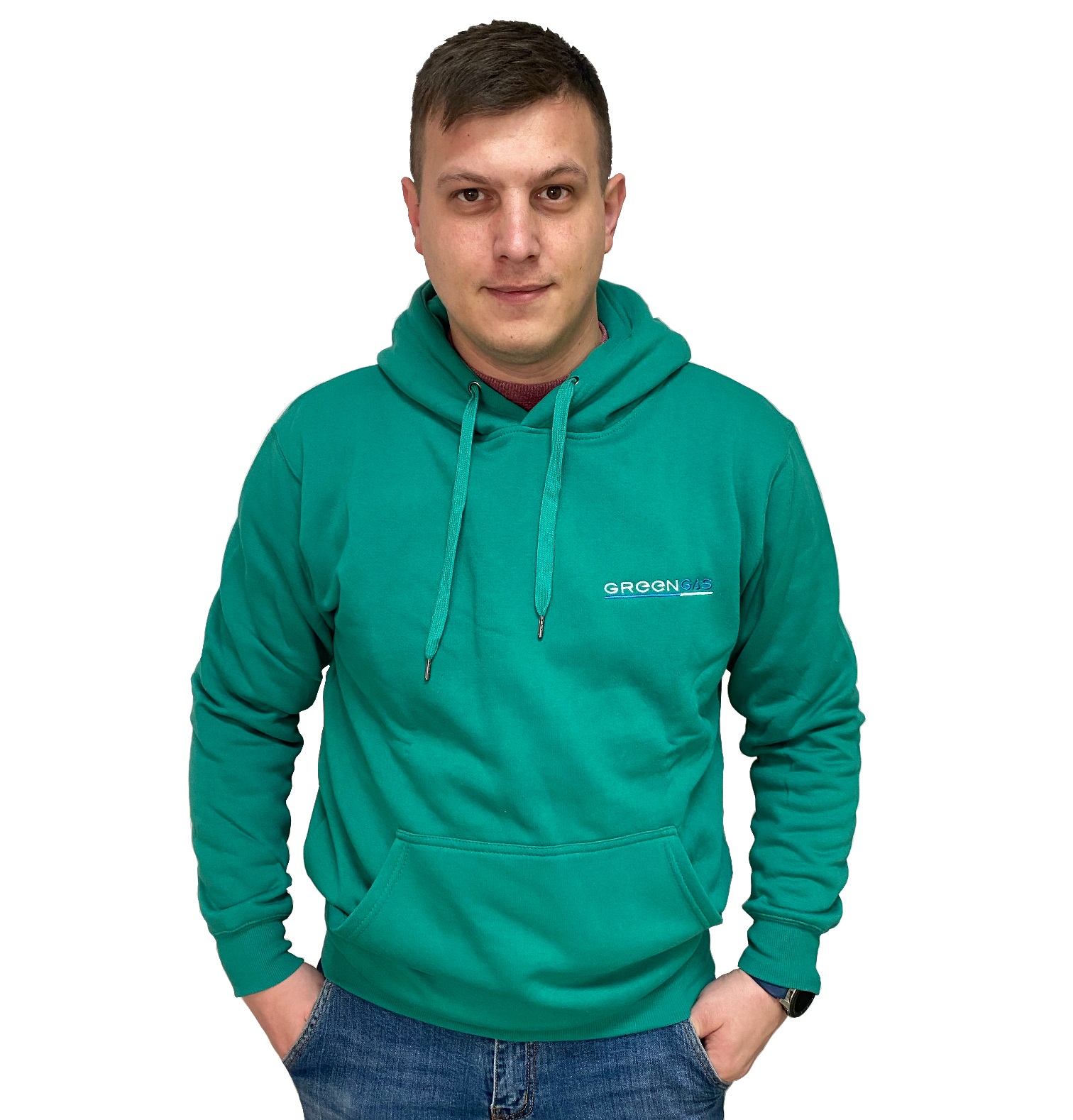 картинка Худи GREENGAS, зеленый, размер XXL в интернет-магазине AutogasMarket