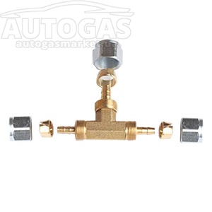 картинка Тройник соединительный Т-образный D6xD8xD6 mm, для термопласт.трубки (тип Rail), Gomet в интернет-магазине AutogasMarket