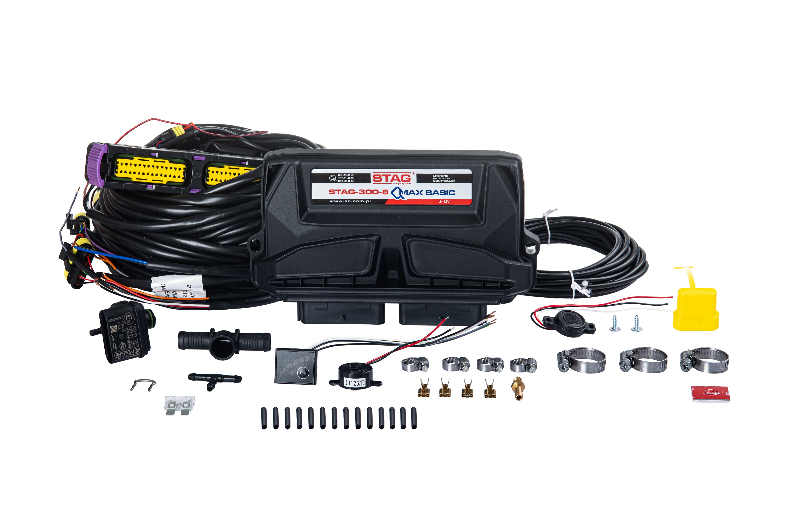 картинка Электроника  STAG-300 QMAX BASIC, 8 цил., разъем тип Valtek, без датчика темп. ред. в интернет-магазине AutogasMarket