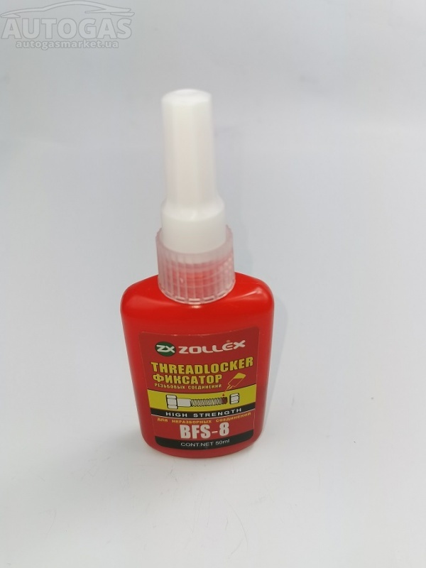 картинка Фиксатор резьбы Zollex красный (особопрочный) 50 мл в интернет-магазине AutogasMarket