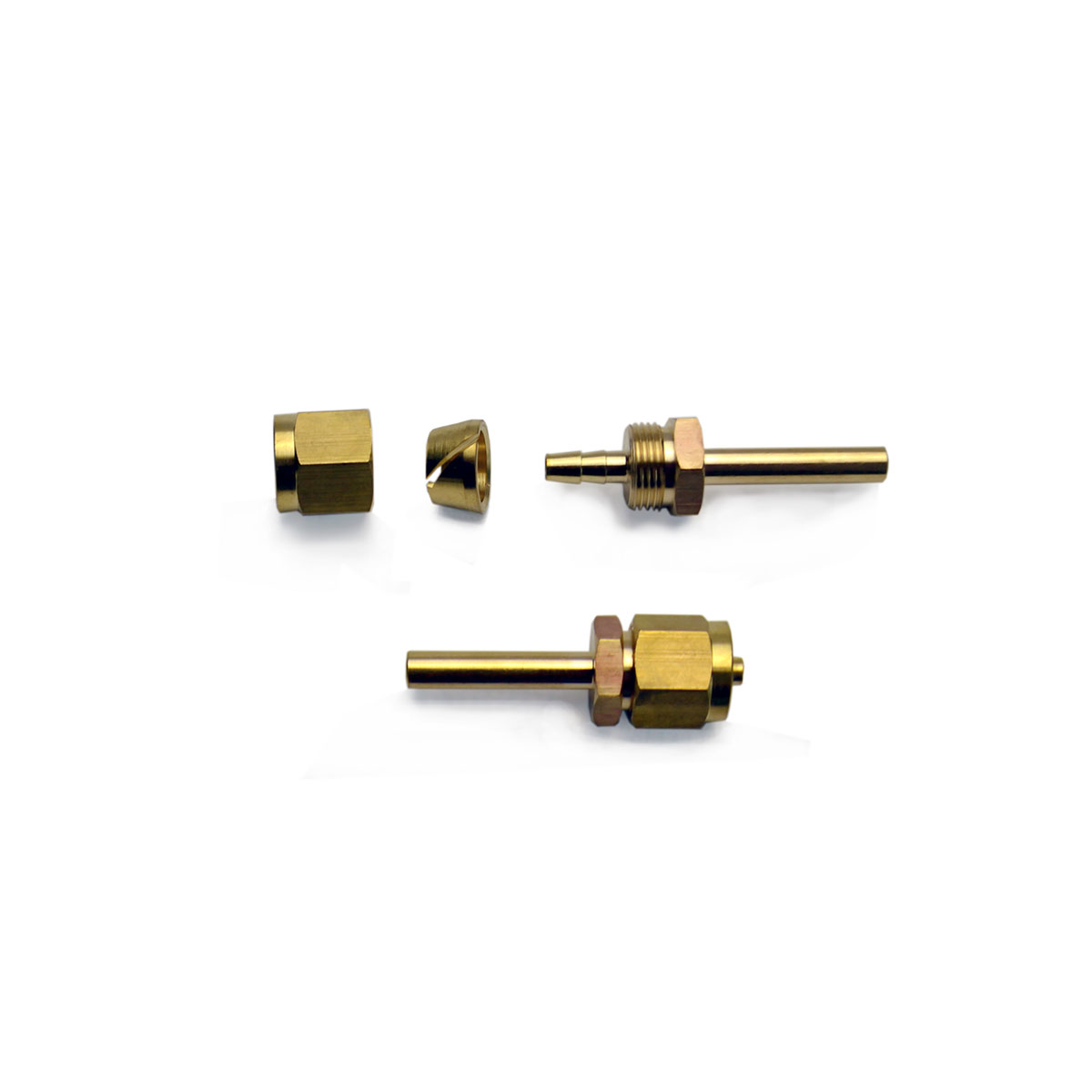 картинка Переходник соединительный прямой+гайка+ниппель разрезной для термопластиковой трубки D6, Certools V2 (Тип Faro) в интернет-магазине AutogasMarket