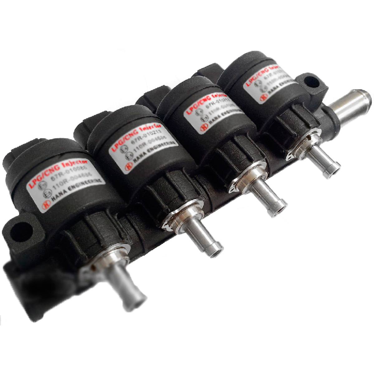 картинка Форсунка Hana 2002 Rail, Type В, 4 цил (красные, 104-156 Нр), разъем тип Valtek в интернет-магазине AutogasMarket