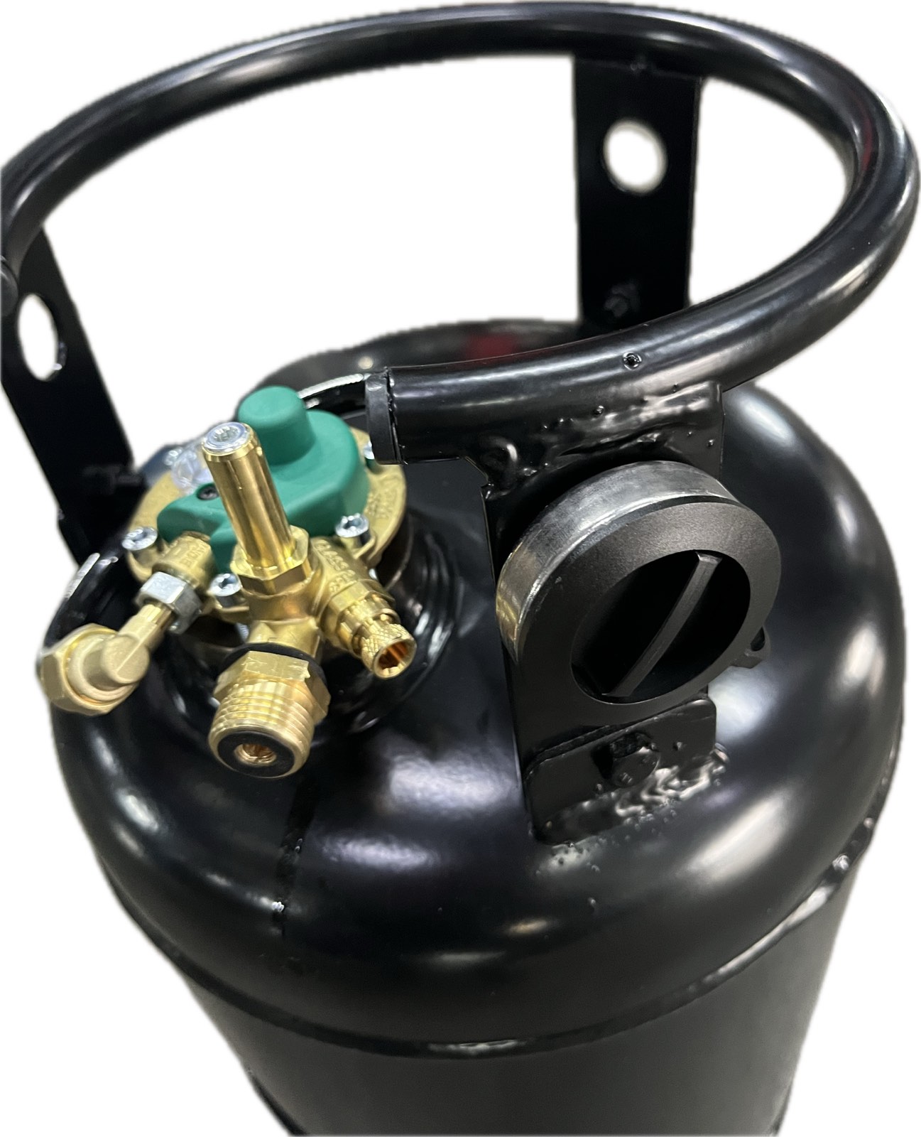 картинка Баллон бытовой  пропан-бутан 30 л, D300 mm, L585 mm, GREENGAS в сборе с мультиклапаном и ВЗУ (под ключ) в интернет-магазине AutogasMarket