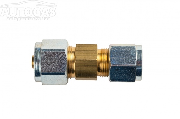 картинка Переходник соедин. D6-D8 гайка+ниппель, для термопластик. трубки, Gomet в интернет-магазине AutogasMarket