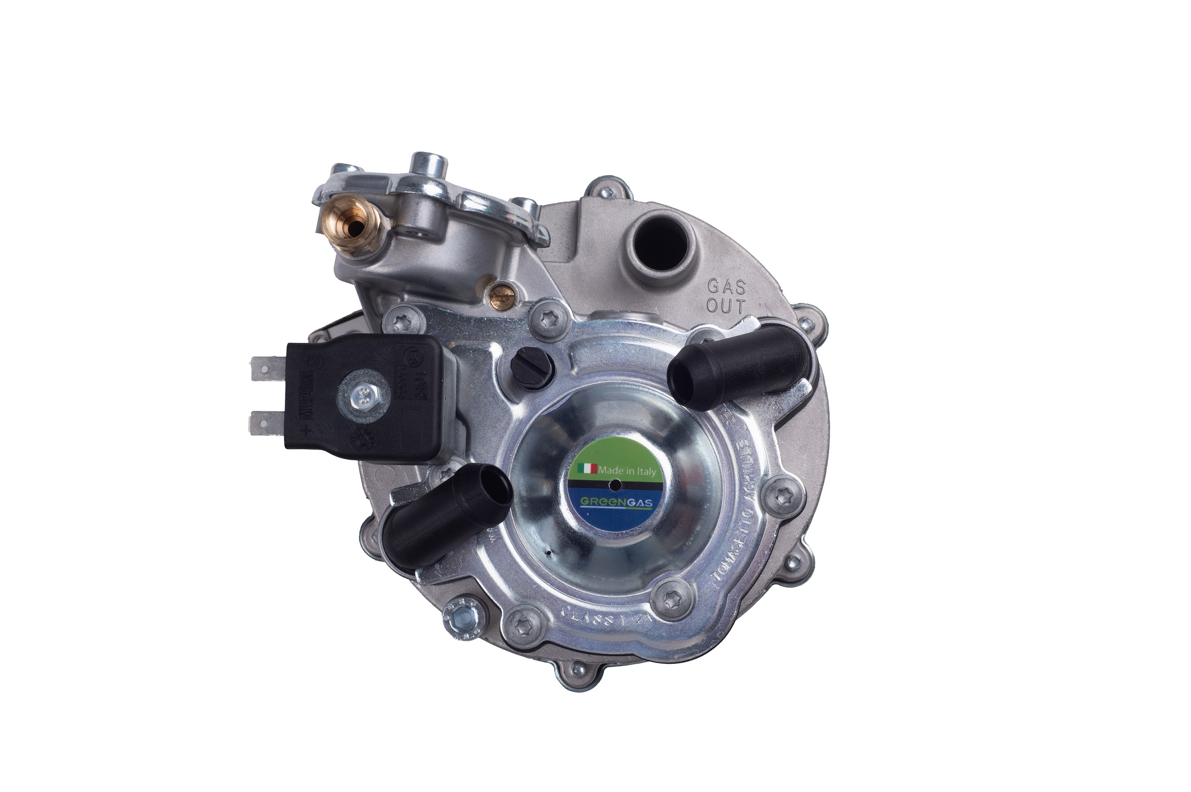 картинка Редуктор  GREENGAS AT07 MOD (пропан-бутан) 2-3-е пок.,  до 100 л.с. (до  70 кВт), вход D6 (M10x1), выход D20, с фильтром в интернет-магазине AutogasMarket